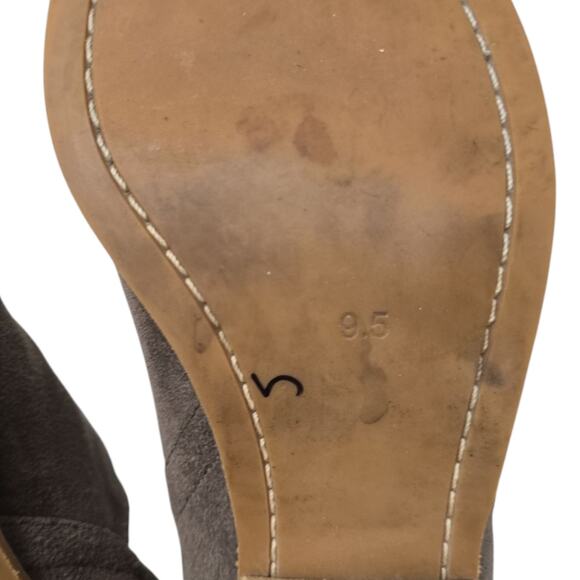 Jeffrey Campbell Cromwell Size 9.5 Suede Taupe Cut Out Western Ankle Boot Cutout - Picture 7 of 9